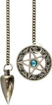 Metal Pendulum with Pentacle Charm and Metal Fob! - £7.70 GBP