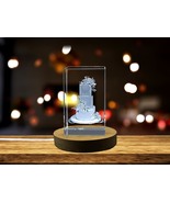 LED Base included | Sweet Celebration: 3D Engraved Crystal Wedding Cake - $25.99+