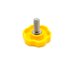 M8 x 20mm Thumb Screw Bolts Round Yellow Clamping Knob Stainless Steel 4 Pack - £10.56 GBP