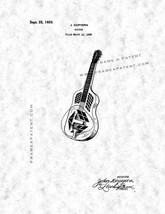 Guitar Patent Print - Gunmetal - £6.25 GBP+