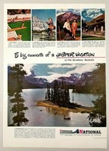 1947 Print Ad Canadian National Railway Jasper Vacation Canadian Rockies - $10.38