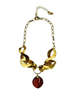 Genuine Baltic Amber and 18K Gold-Plated Swirls Bracelet - $203.80 CAD