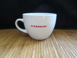 2008 Starbucks Ceramic White with Red Coffee Mug Tea Cup Cereal Bowl 18 fl oz  - £11.73 GBP