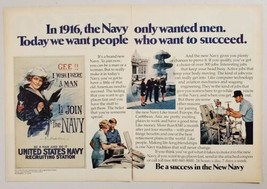 1973 Print Ad Navy Recruiting In 1916 Navy Only Wanted Men Now Women Needed - £9.33 GBP