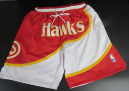 Vintage Atlanta Hawks Basketball Shorts - Just Don - Made in USA 1986-1987 - £31.49 GBP