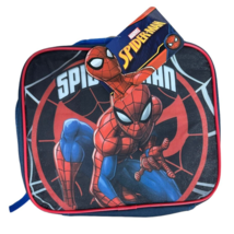 Marvel Spider-Man Rectangular Lunch Bag Kit with Handle Navy Blue &amp; Red - £11.72 GBP