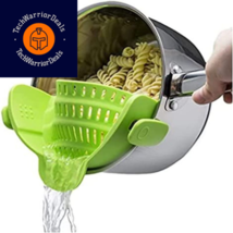 Gizmo Snap N Strain Pot &amp; Pasta Strainer - Adjustable Lime Green, Green  - £19.28 GBP