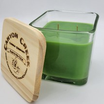 NEW Canyon Creek Candle Company 14oz Cube jar GINGER LIME scented Handmade! - $27.94