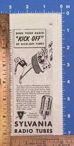 Vintage Print Ad Sylvania Radio Tubes Football Player Kick Cartoon 6.5&quot; ... - $7.83