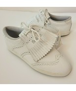 Vtg FootJoy FJ SoftJoy Women&#39;s Golf Shoes Sz 7.5M Kiltie White Leather 9... - $780.36 MXN