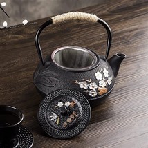 Cast Iron Teapot Japanese Tea Kettle Stainless Steel Infuser Home Kitche... - $56.13