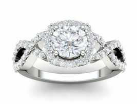 2.00ct White Round Cut Diamond 14K White Gold Beautiful Engagement Ring  - £209.57 GBP