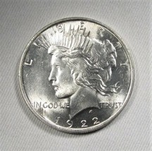 1922 Silver Peace Dollar CH UNC AL662 - £46.94 GBP