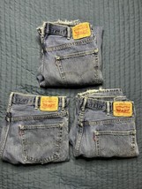 Levi’s 550 Straight Leg Denim Jeans Lot Of 3 Men’s Size 38x34 - $39.60