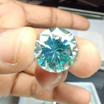 Blue Color Round Cut Loose Moissanite Brilliant Cut Use For Jewelry 5 To 12 MM - £3.73 GBP+