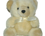Plush in a Rush Tan/Cream Teddy Bear w/Bow Lovey 8 inch Stuffed Animal Toy - £13.11 GBP