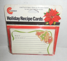 Vintage Conimar Holiday Recipe Cards Lined 14 Double Sided Sugar Cookies - £7.47 GBP