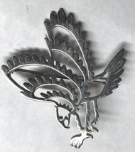 Sterling Silver Open Work Fine Art Eagle lBrooch 11grams Not Signed But Tested - £82.62 GBP