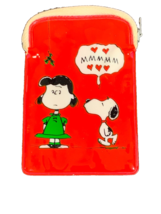 Charlie Brown Peanuts Lucy Snoopy Keychain Change Purse Vintage Hallmark - $4.95
