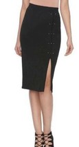 Womens Skirt Studded Pencil JLO Jennifer Lopez Black Pierced Sleek $58 NEW-sz 4 - £23.74 GBP