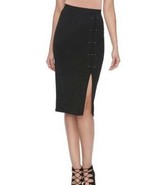 Womens Skirt Studded Pencil JLO Jennifer Lopez Black Pierced Sleek $58 N... - £23.46 GBP