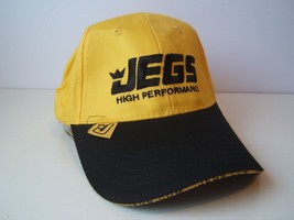 Jegs Higher Performance Hat Black Yellow Hook Loop Baseball Cap - £11.99 GBP