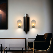 Art Deco Wall Lamp &quot; Brass Shell &quot; 3 Piece Available - $224.27