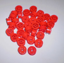 35 Used LEGO Red Studded Wheels - £7.95 GBP