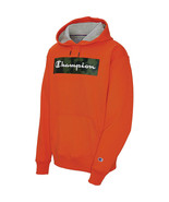 Champion Powerblend Fleece Hoodie Sweatshirt Orange Camouflage Camo Box ... - $19.99