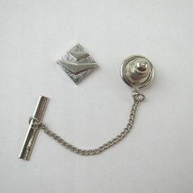 Vintage Tie Tack Lapel Pin Sarah Coventry Sterling Silver Square Triangl... - £7.95 GBP