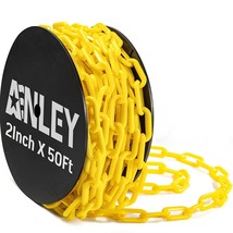 Anley 50 Ft Plastic Chain Links - Safety Barrier Chains Rustproof 2 Inch... - $31.63
