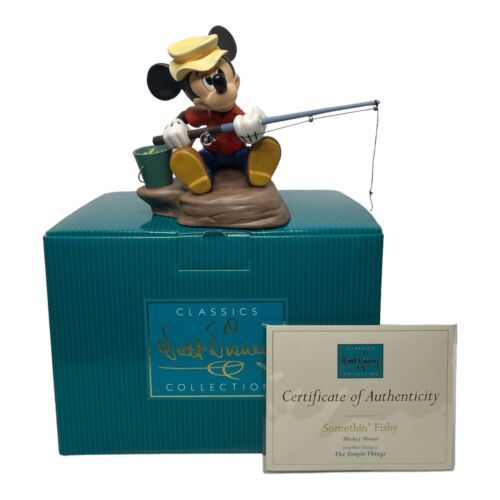 Primary image for WDCC "Somethin' Fishy" Mickey Mouse from Disney's The Simple Things in Box COA 