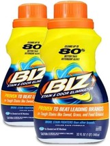 BIZ Stain and Odor Eliminator Liquid for Tough Stains  32 Fl Oz, 2 Pack - $19.99