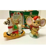 7 ELEVEN CITGO Set of 2 Merry Christmouse and Rockin Christmas Ornaments - £7.82 GBP