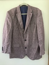Vintage Samuel Windsor Mens Woven Cotton Linen Purple Blazer Sportcoat J... - $39.99