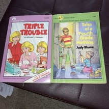 Lot Of Two Kids Books Triple Trouble &amp; Tales Of A Fourth Grade Nothing - £5.45 GBP