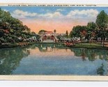 Reflection Pool Rock Springs Park Ft Worth TX Postcard - $9.90