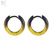 ZS 1 Pair Multicolor Small Hoop Earrings For Women Men High Polish Mixed Color S - £8.16 GBP