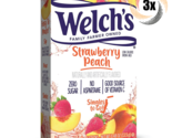 3x Packs Welch&#39;s Singles To Go Strawberry Peach Drink Mix 6 Singles Each... - £7.69 GBP
