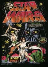 Star Wars t-shirt size M men  Lucasflim Ltd., Luke &amp; Leia comic book cover print - £12.34 GBP
