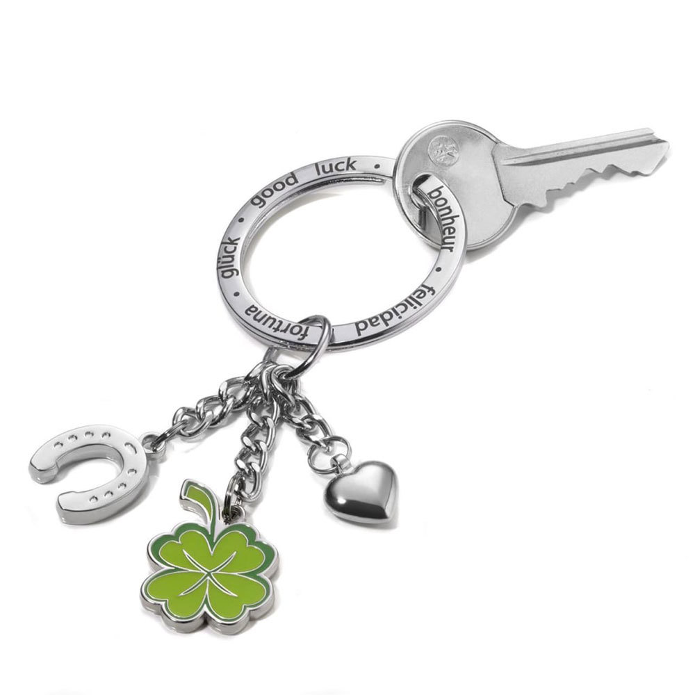 Troika Troika 3-Charm Keyring Horseshoe Clover and Heart - $32.44