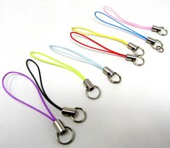 8 Cell Phone Charm Holder Lanyard Hang Charms Split Ring End 2.5in Laria... - $12.86