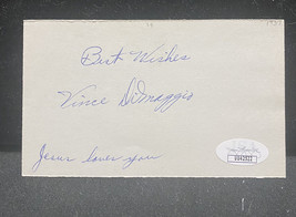 Vince Dimaggio Autographed 3x5 Index Card JESUS LOVES YOU Inscription JS... - £54.98 GBP