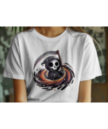Cosmic Reaper T-Shirt – Grim Reaper in a Galaxy Swirl Design - $18.80+