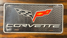 Chevy Corvette Flags Licensed Novelty License Plate NEW! - £7.06 GBP