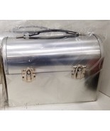 Classic 50s style polished tin lunchbox - £26.11 GBP