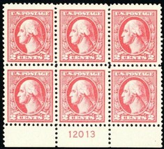 528, Mint NH VF 2¢ Plate Block of Six Stamps -- Stuart Katz - £110.41 GBP
