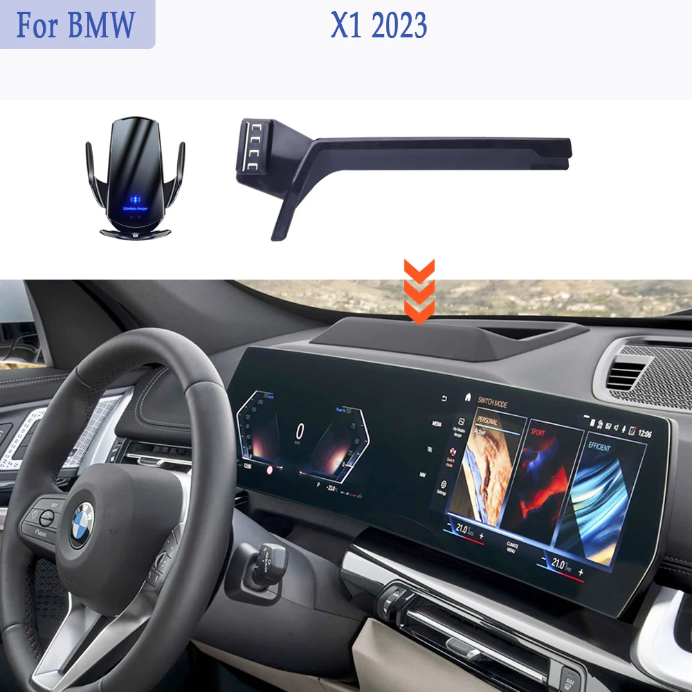 Car Phone Holder For BMW X1 2023 Screen Fixed Base Navigation Bracket Wireless - £22.97 GBP+