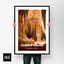 Carlsbad Caverns National Park Poster | New Mexican Travel Art Print | Wall Deco - £16.13 GBP+