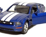 KiNSMART 2006 Ford Mustang GT Hardtop 1/38 Scale Diecast Car (Stripe Blue) - $10.77